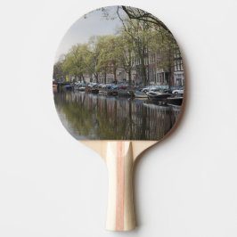 Grachten in Amsterdam, Holland Tafeltennisbatje