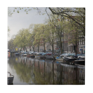 Grachten in Amsterdam, Holland Tegeltje