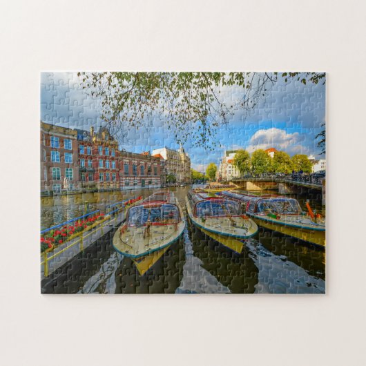 Grachten van Amsterdam. Legpuzzel (Horizontaal)