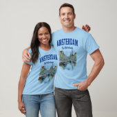 Grachtenpanden in Amsterdam: Nederland T-shirt (Unisex)