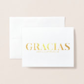 Gracia Modern Font Wedding Bedankt Foto Folie Auto Folie Kaarten (Voorkant met envelop)