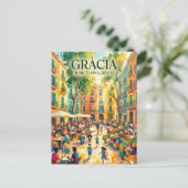 Gràcia Spanje Briefkaart (Staand voorkant)