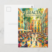 Gràcia Spanje Briefkaart (Voorkant / Achterkant)