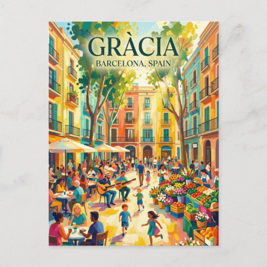 Gràcia Spanje Briefkaart (Voorkant)