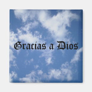 Gracias a Dios - boven alles (zwart) Magneet