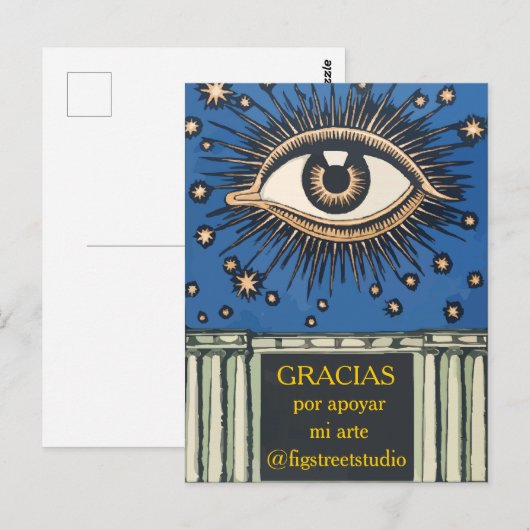 Gracias, Big Eye, tekstwijziging Briefkaart (Voorkant / Achterkant)