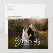 Gracias Chic Script Trouw Dank Je Foto Briefkaart (Voorkant / Achterkant)