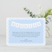 Gracias Cielito Lindo Blauw Baby shower Dank u Kaart (Staand voorkant)