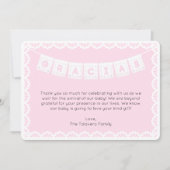 Gracias Cielito Lindo Roze Baby shower Bedankt Kaart (Voorkant)