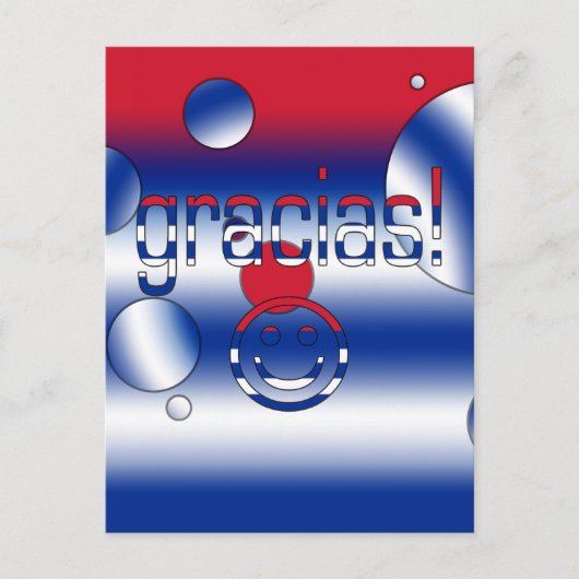 Gracias! Cuba vlag kleuren Pop kunst Briefkaart (Voorkant)