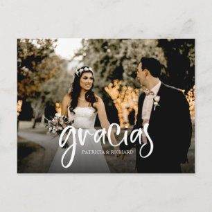 Gracias Cute Wedding Bedankt Foto Briefkaart
