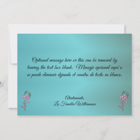 Gracias Dancing with Flowers & Butterflies PV01 Bedankkaart (Achterkant)