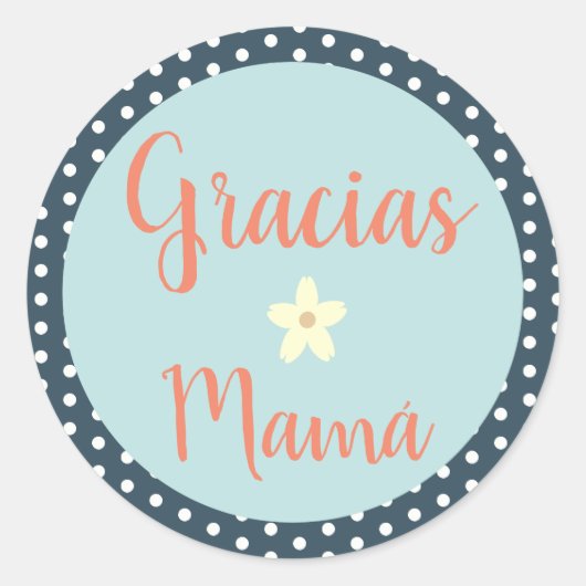 Gracias/Dank je Spaanse Sticker voor mam (Voorkant)
