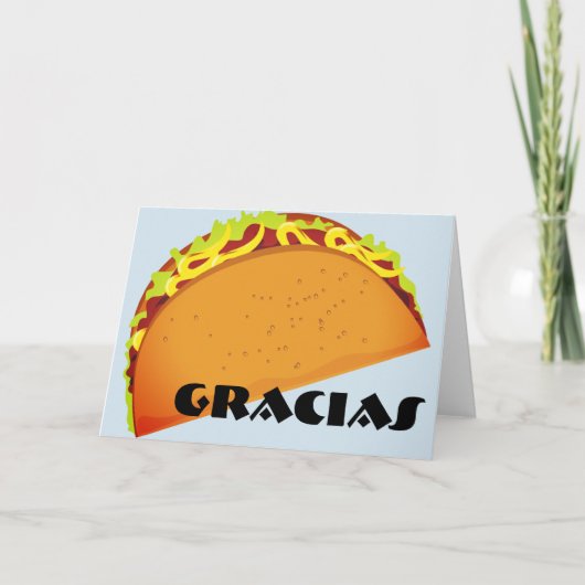 GRACIAS (Dank u) Bedankkaart (Voorkant)