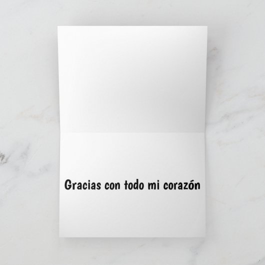 Gracias dankt u Spaanse Kleurrijk personaliseert Kaart (Binnen)