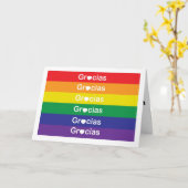 Gracias dankt u Spaanse Kleurrijk personaliseert Kaart (Gele Bloem)