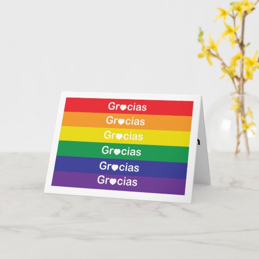 Gracias dankt u Spaanse Kleurrijk personaliseert Kaart (Gele Bloem)