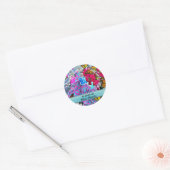 Gracias dansen met bloemen en buistraten PV01 Ronde Sticker (Envelop)