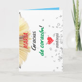 Gracias de corazón. Profes. Thank you. Teachers. Kaart (Voorkant)