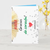 Gracias de corazón. Profes. Thank you. Teachers. Kaart (Gele Bloem)