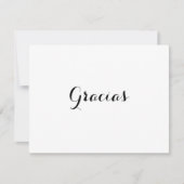 Gracias Flat Bruiloft Bedankkaart (Voorkant)