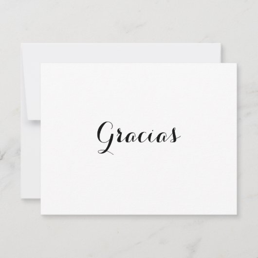 Gracias Flat Bruiloft Bedankkaart (Voorkant)