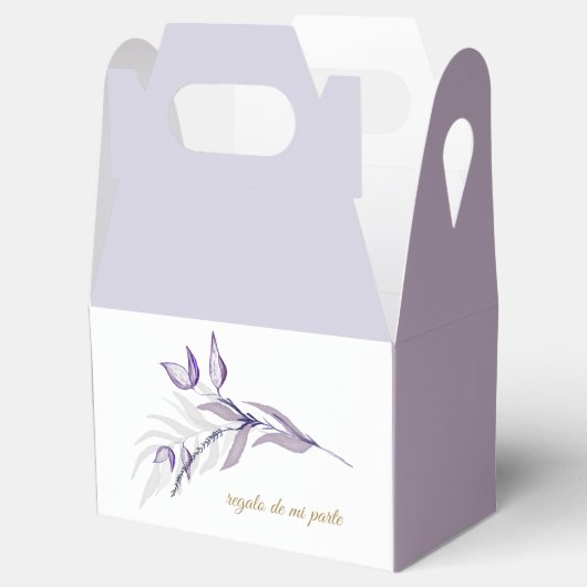 Gracias Follaje Púrpura Favor de fiesta Bedankdoosjes (Geopend)