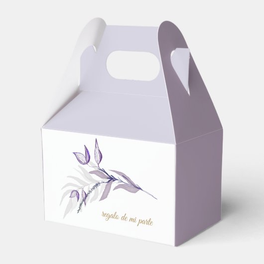 Gracias Follaje Púrpura Favor de fiesta Bedankdoosjes (Voorkant Zijde)