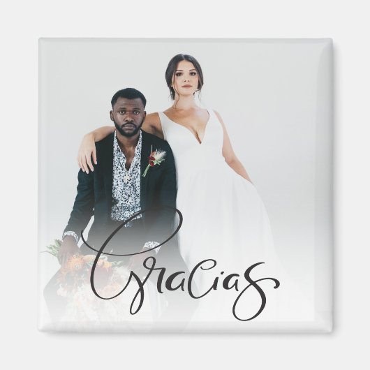 Gracias Foto Dank u Favor Magneet (Voorkant)
