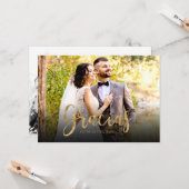 Gracias Foto Elegante bruiloft Bedankt Spaans Kaart (Voorkant / Achterkant in situ)