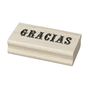 Gracias- houtstempel rubberstempel