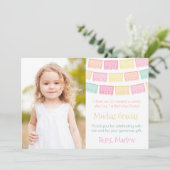 Gracias Kleurrijke Mexicaanse Fiesta Verjaardag Fo Bedankkaart (Staand voorkant)