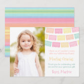 Gracias Kleurrijke Mexicaanse Fiesta Verjaardag Fo Bedankkaart (Voorkant / Achterkant)