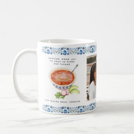 Gracias Mamá | Sopa de Letras 3 Fotocollage Koffiemok (Links)