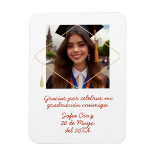 Gracias Mi Graduación con Foto Recuerdo Magneet