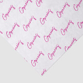 Gracias minimalistisch hot roze script Custom Busi Tissuepapier (Detail)