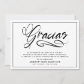 Gracias Modern Foto Spaanse Funeral Bedankkaart (Voorkant)