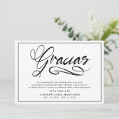 Gracias Modern Foto Spaanse Funeral Bedankkaart (Staand voorkant)