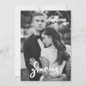 Gracias Modern Foto Weddenschap Bedankt (Voorkant)