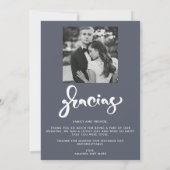 Gracias Modern Foto Weddenschap Bedankt (Achterkant)