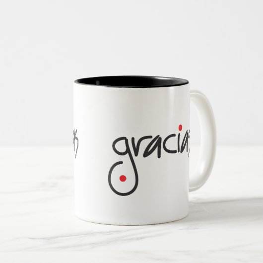 Gracias Mok Dank je zwart en wit (Voorkant rechts)