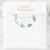 Gracias Pastel Cactus Mexicaanse Fiesta Dank u Ronde Sticker (Tas)