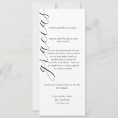 Gracias-plaatsingskaart in het Spaans Kaart (Voorkant)