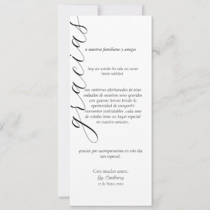 Gracias-plaatsingskaart in het Spaans Kaart