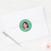 Gracias por acompañarnos cumpleaños con foto ronde sticker (Envelop)