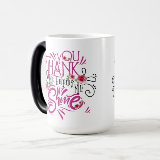 Gracias por ayudarme a brillar magische mok (Voorkant links)