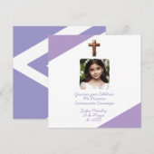 Gracias por Celebrar Mi Primera Comunión con Foto Feestdagenkaart (Voorkant / Achterkant)