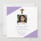 Gracias por Celebrar Mi Primera Comunión con Foto Feestdagenkaart (Voorkant)