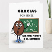 Gracias Por Ser El Mejor Profe del Mundo (Spaans) Kaart (Voorkant)