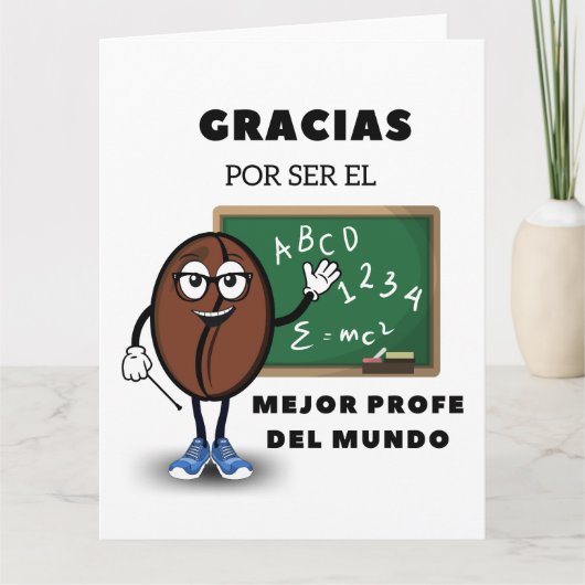 Gracias Por Ser El Mejor Profe del Mundo (Spaans) Kaart (Voorkant)
